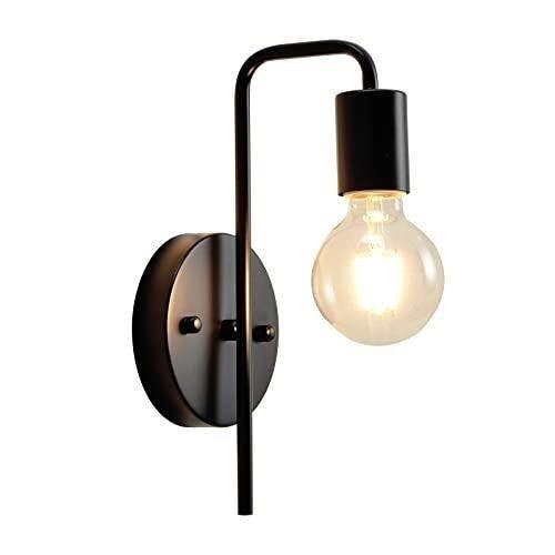 Wall Light Hanging, 1 Lamps, 15×25 cm - Black