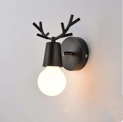 Wall Light Hanging, 1 Lamps, 10×6 cm - Black
