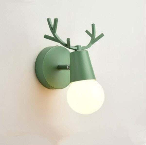 Wall Light Hanging, 1 Lamps, 10×6 cm - Green
