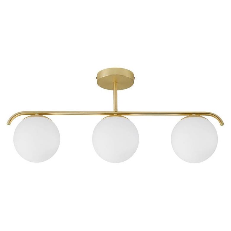 Ceiling Chandelier, 3 Lamps, 35×60 cm - Gold