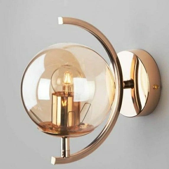 Wall Light Hanging, 25×15 cm, 1 Lamp - Gold