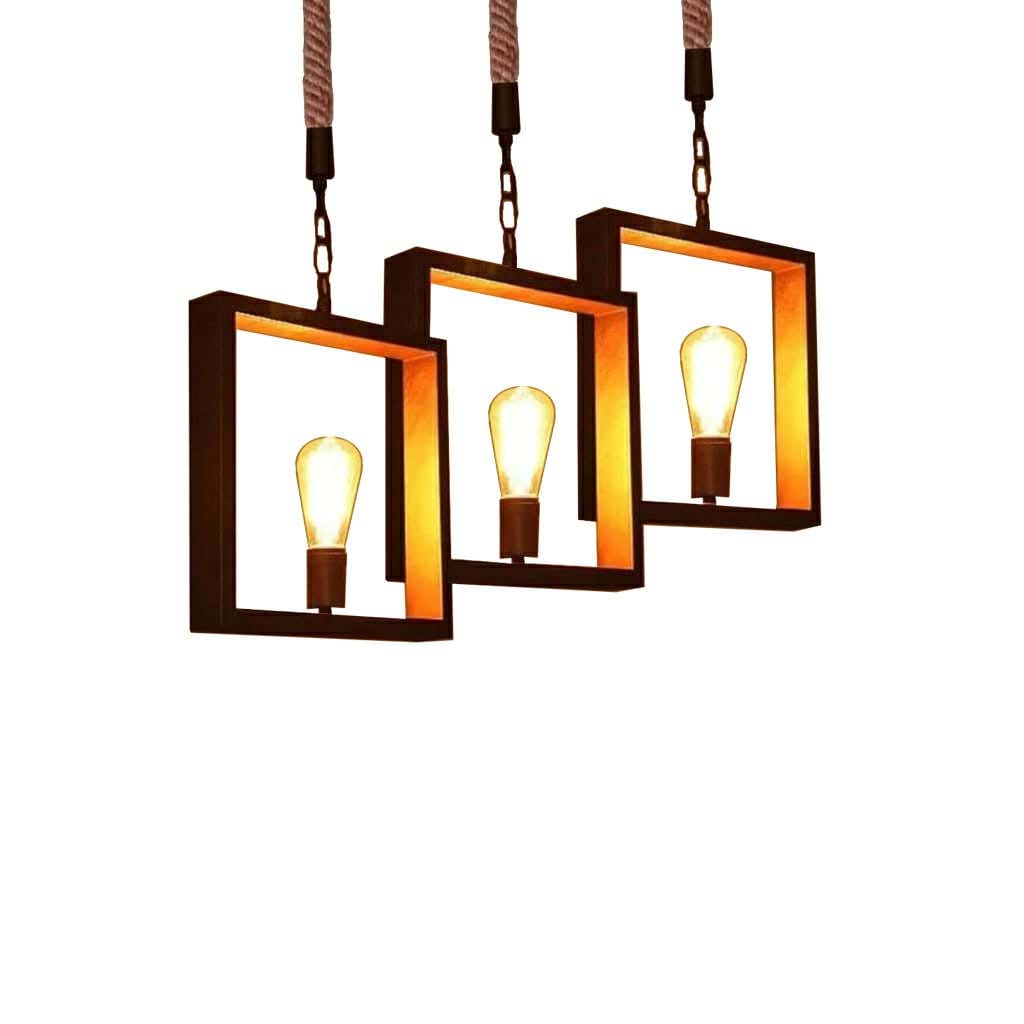 Ceiling Chandelier, 75×30 cm, 3 Lamps - Black