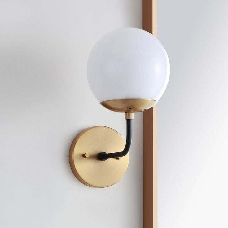 Wall Light Hanging, 1 Lamp, 12×15 cm - Black Gold