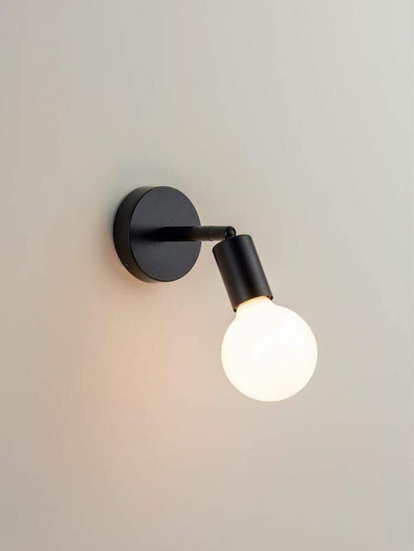 Wall Light Hanging, 1 Lamps, 15×10 cm - Black