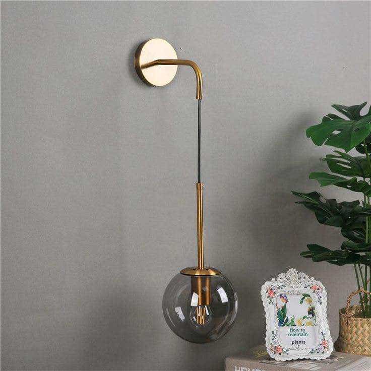 Wall Light Hanging, 1 Lamp, 45×15 cm - Black Gold