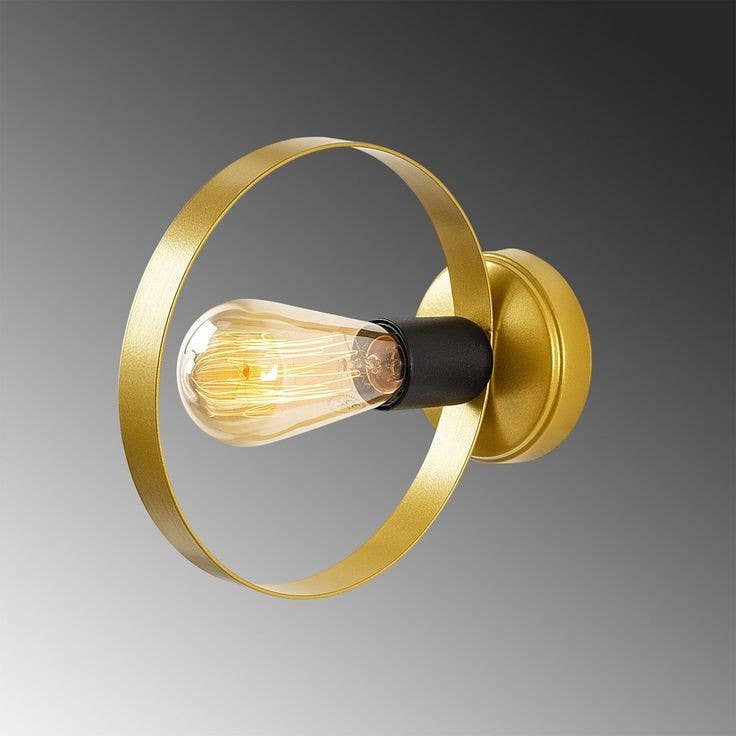 Wall Light Hanging, 1 Lamp, 30×15 cm - Black