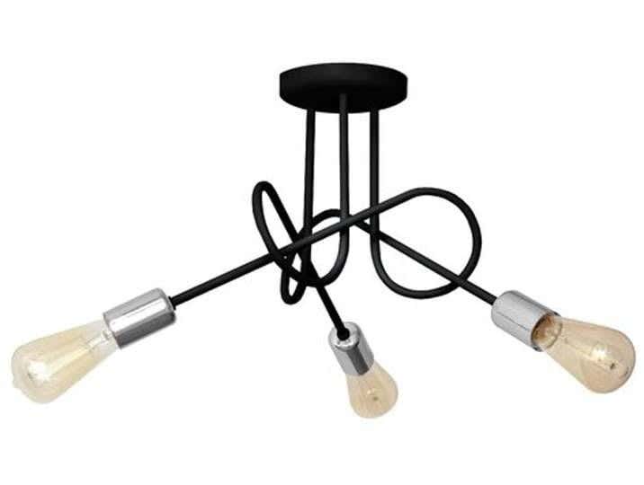 Ceiling Chandelier, 3 Lamps, 35×65 Cm - Black Silver
