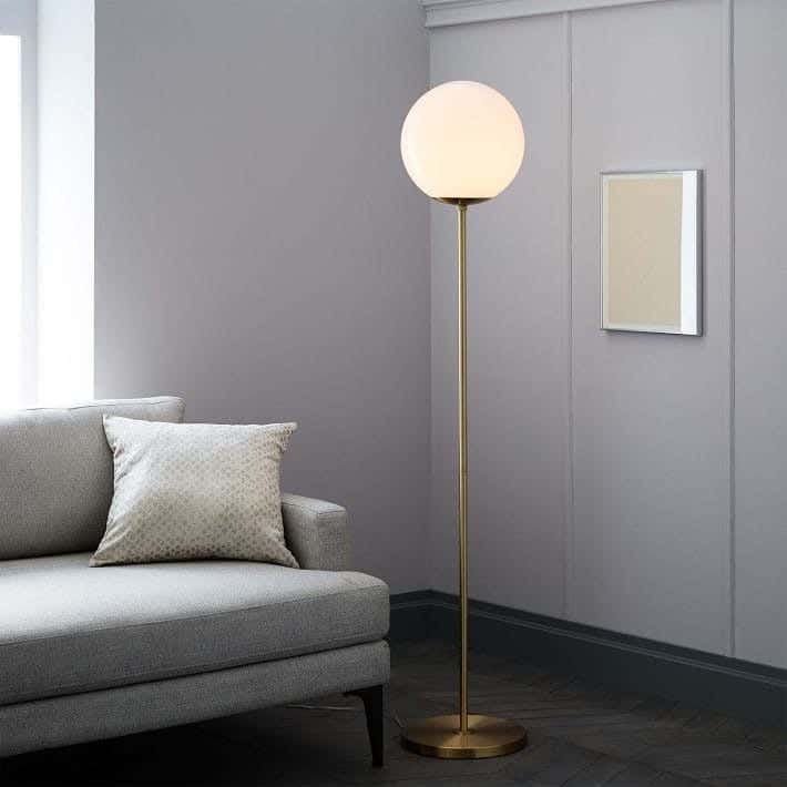 Metal Lampshade, 1 Bulb, 140×30 Cm - Gold