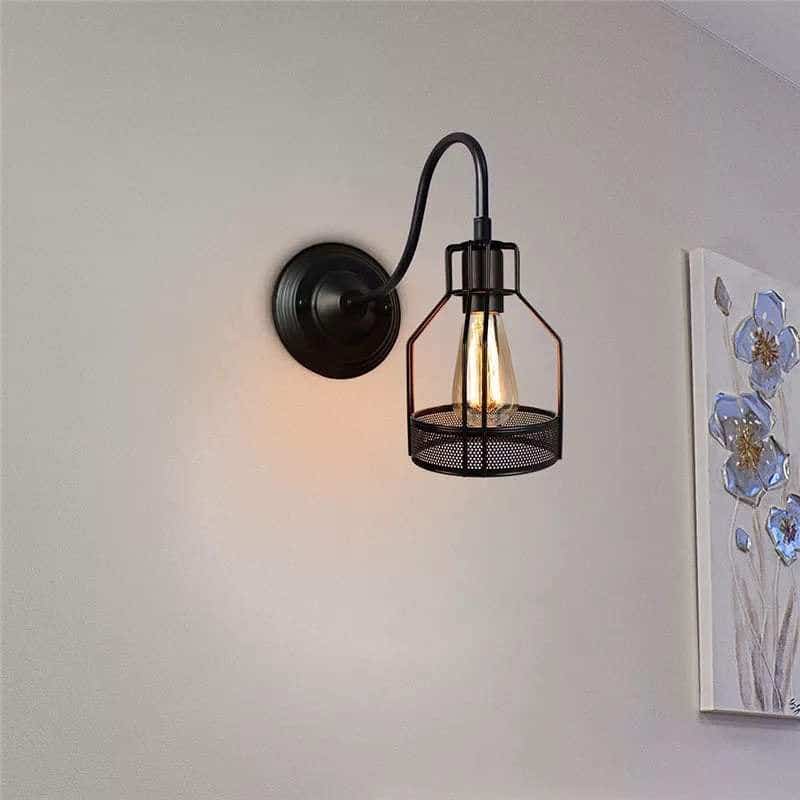 Wall Light Hanging , 1 Lamps - Black