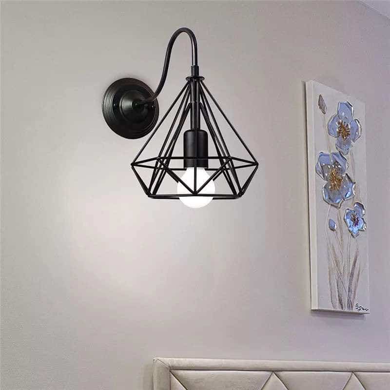 Wall Light Hanging , 1 Lamps - Black