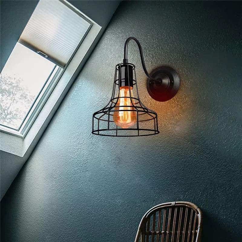 Wall Light Hanging , 1 Lamps - Black