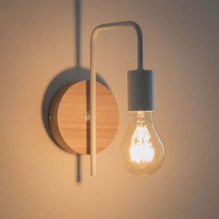 Metal lamp, 1 bulb, electrostatic paint - white beige