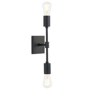 Wall Light Hanging , 2 Lamps - Black