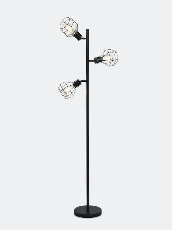 Metal lamps, 3 bulbs, electrostatic paint - black
