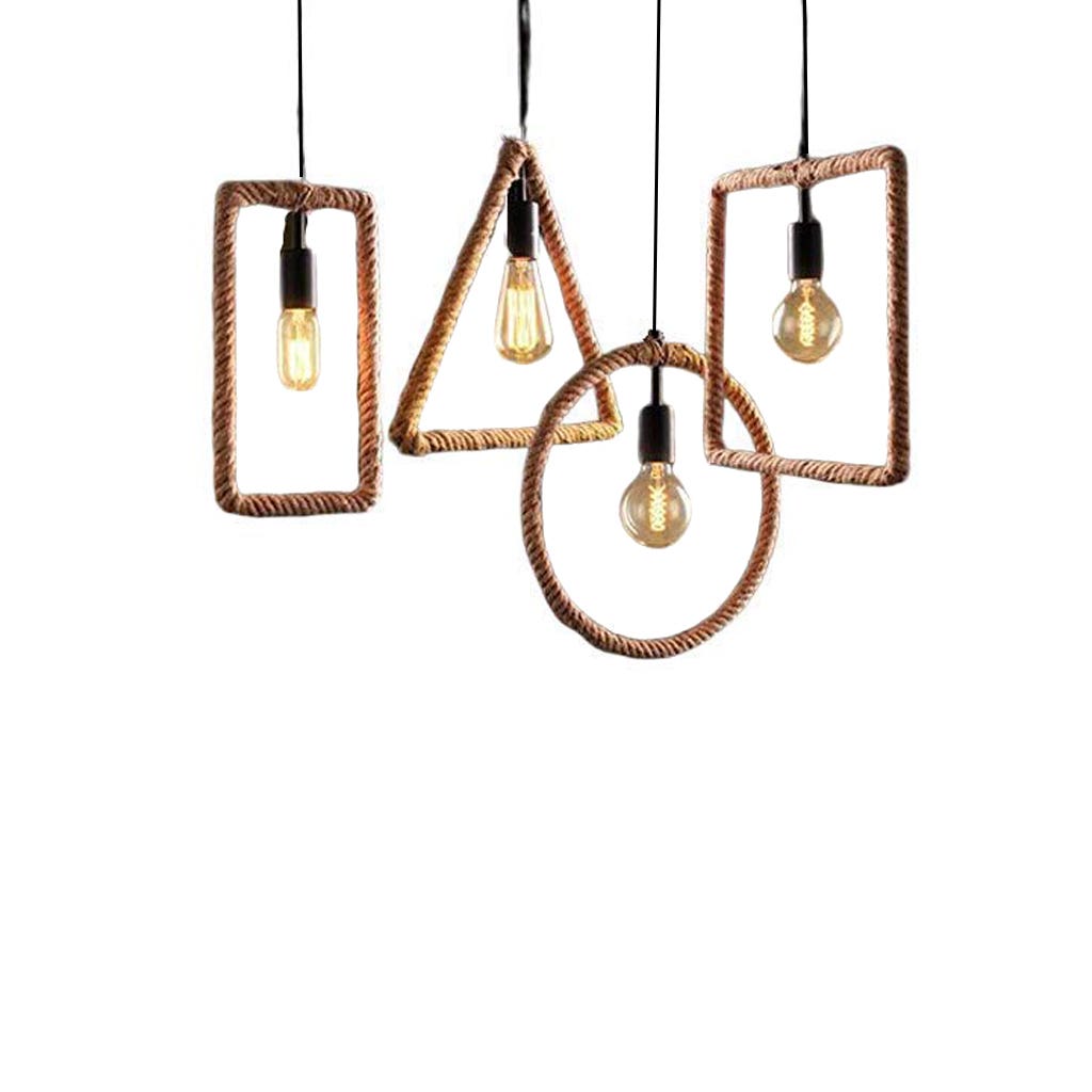 Wall Light Hanging , 4 Lamps - Black