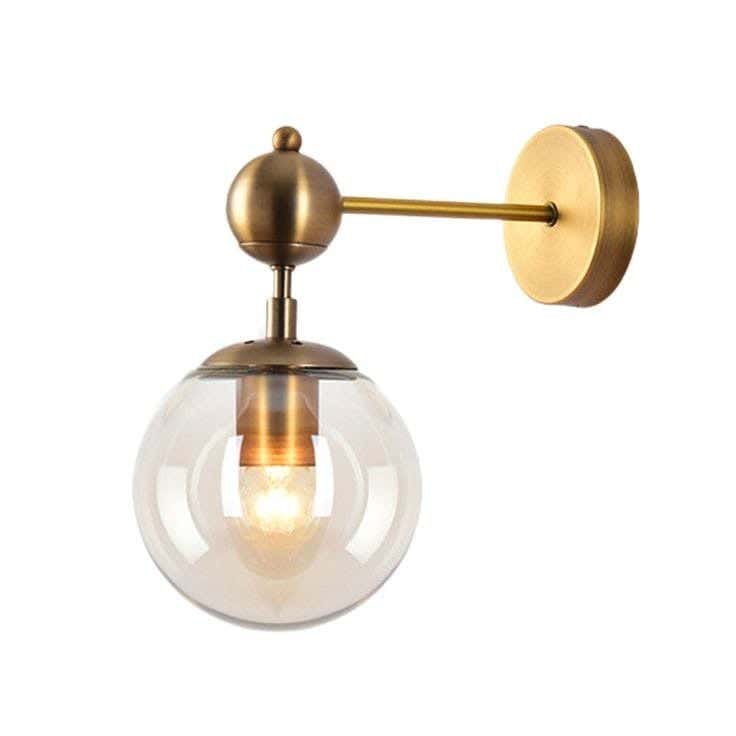 Metal lamp, 1 bulb, electrostatic paint - gold