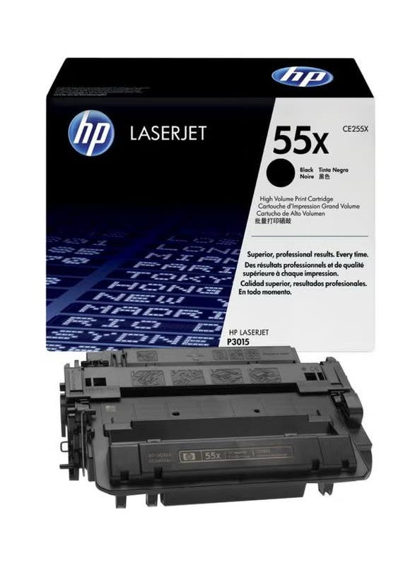 HP LaserJet Toner Cartridge, 55X, CE255X - Black