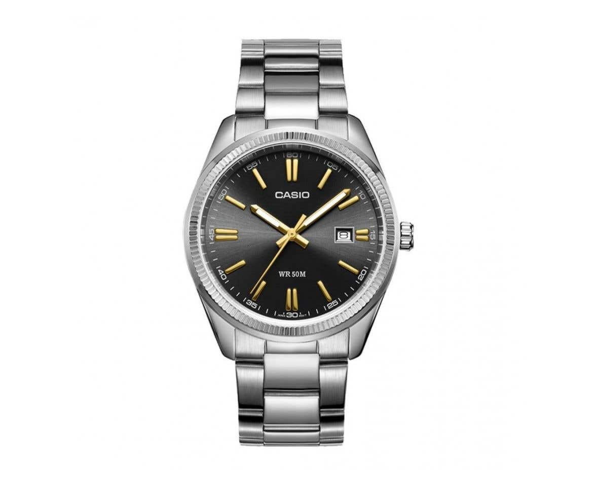 Casio LTP-1302D-1A2VDF Analog Dress Watch for Women, Stainless Steel Band - Silver