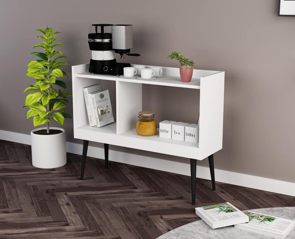 MDF Wood Coffee Table, 80x30x80 cm - White