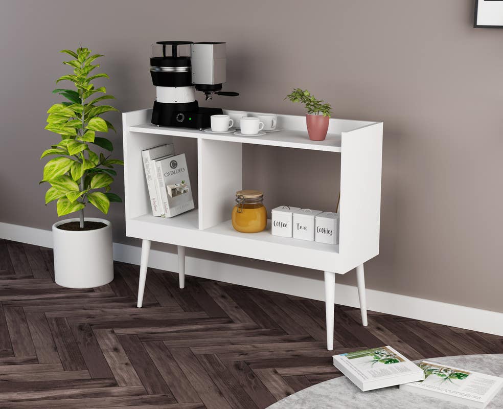 MDF Wood Coffee Table, 80x30x80 cm - White
