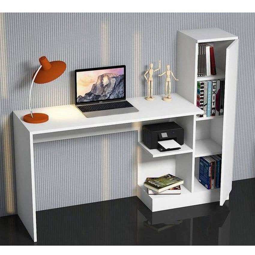 MDF Wood Desk, 150×50×120 - White