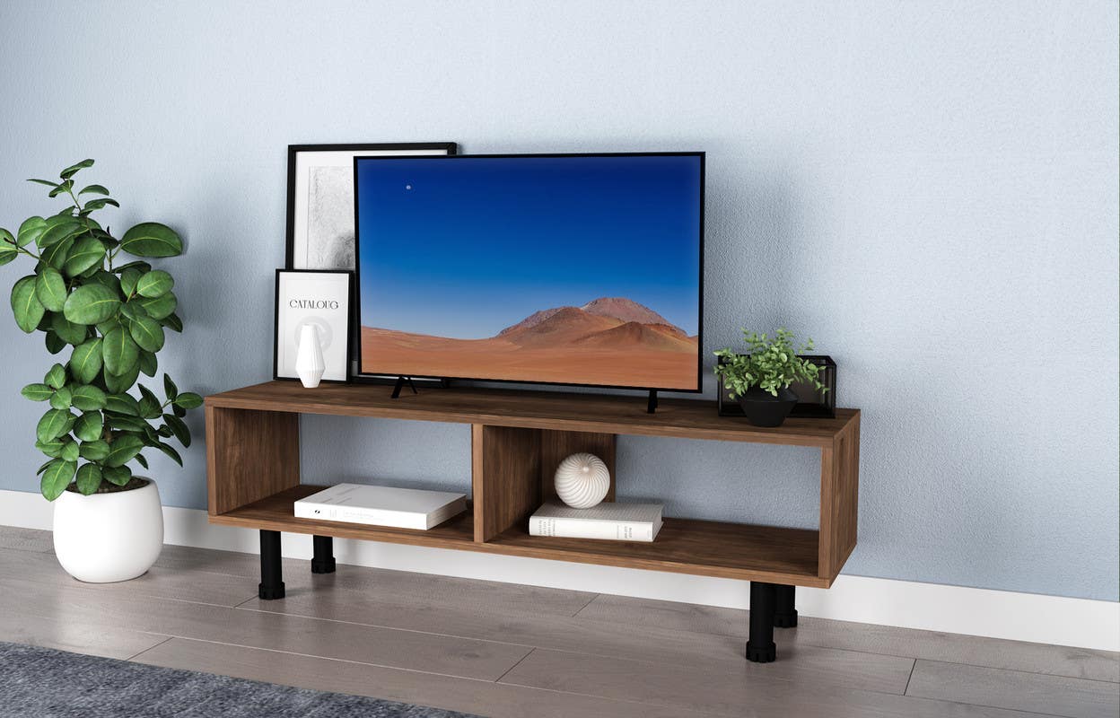 MDF Wood Screen Table, 120×30×40 cm - Brown