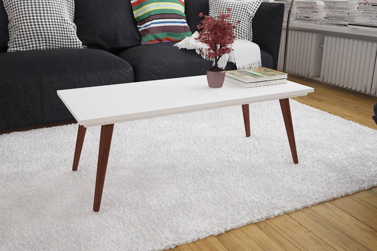 MDF Wood Center Table, 110x40x50 cm - White