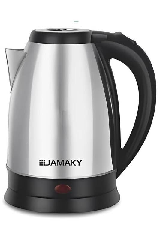 Jamaki Electric Kettle, 2000 Watts, 1.8 Liters - Silver Black