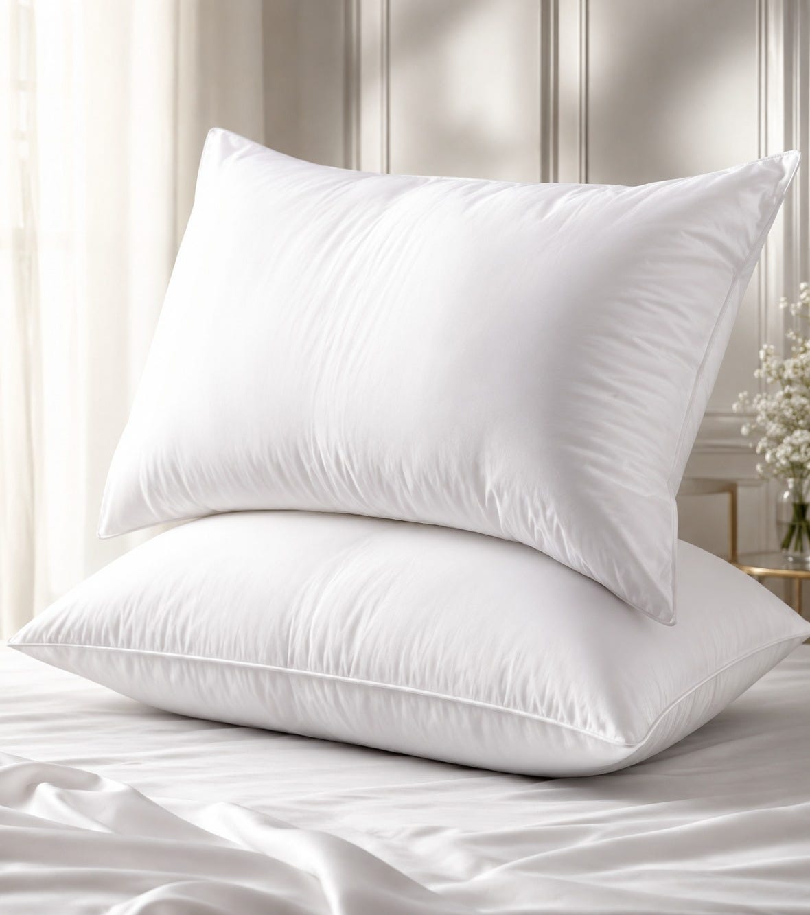 Rich Home Cushion Cover, 2 Pieces, 50x70 cm - White