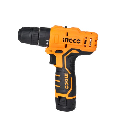 Ingco Cdli12328 Cordless Drill, Lithium Battery, 12 Volts, 1.5 A - Black Yellow