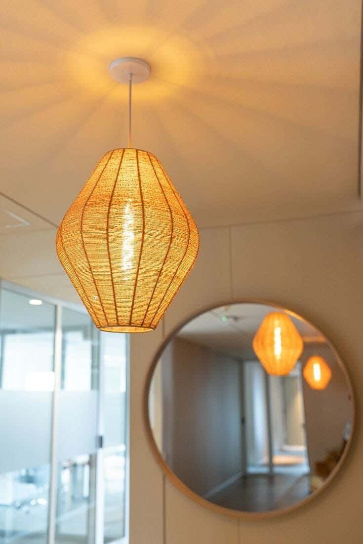 Bohemian ceiling chandelier, 30x45 cm - Beige