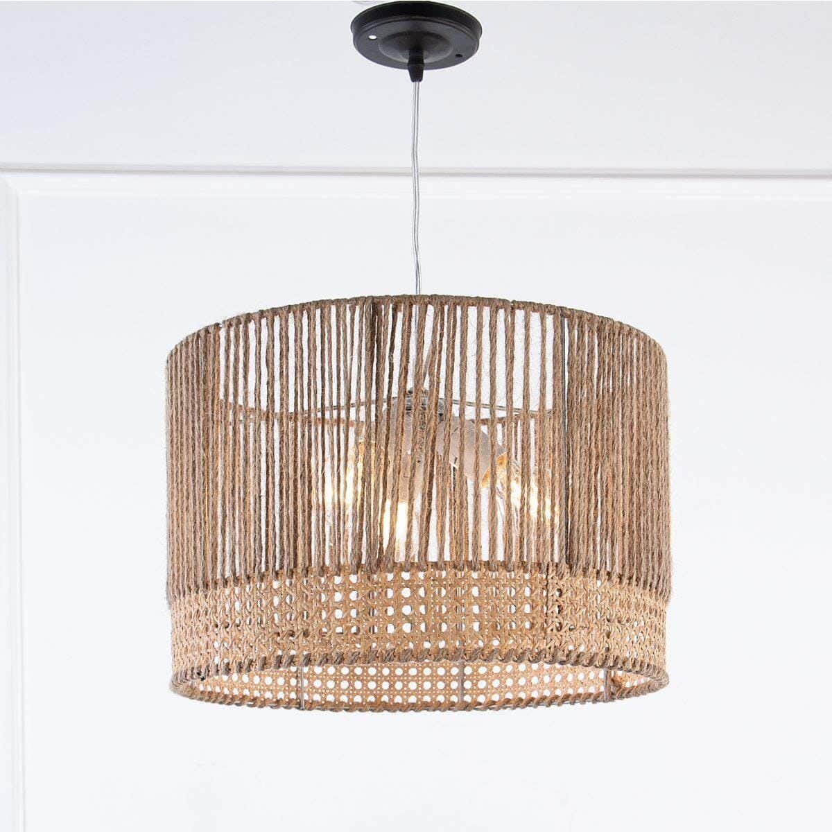 Bohemian ceiling chandelier, 40x25 cm - beige