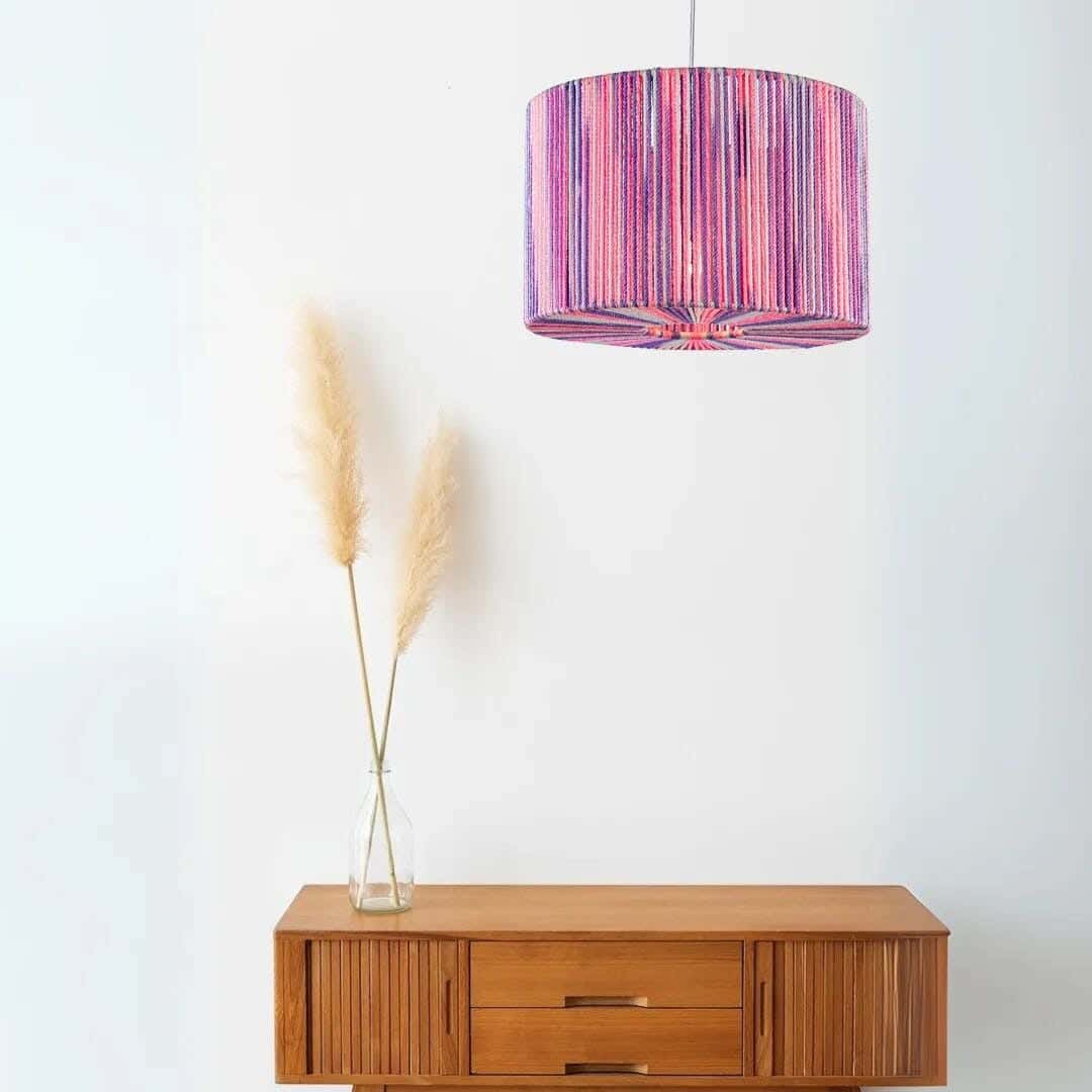 Boho ceiling chandelier, 40x25 cm - multicolor