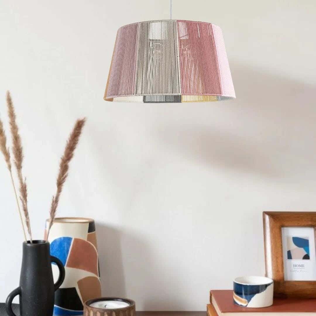 Boho ceiling chandelier, 50x27 cm - multicolor
