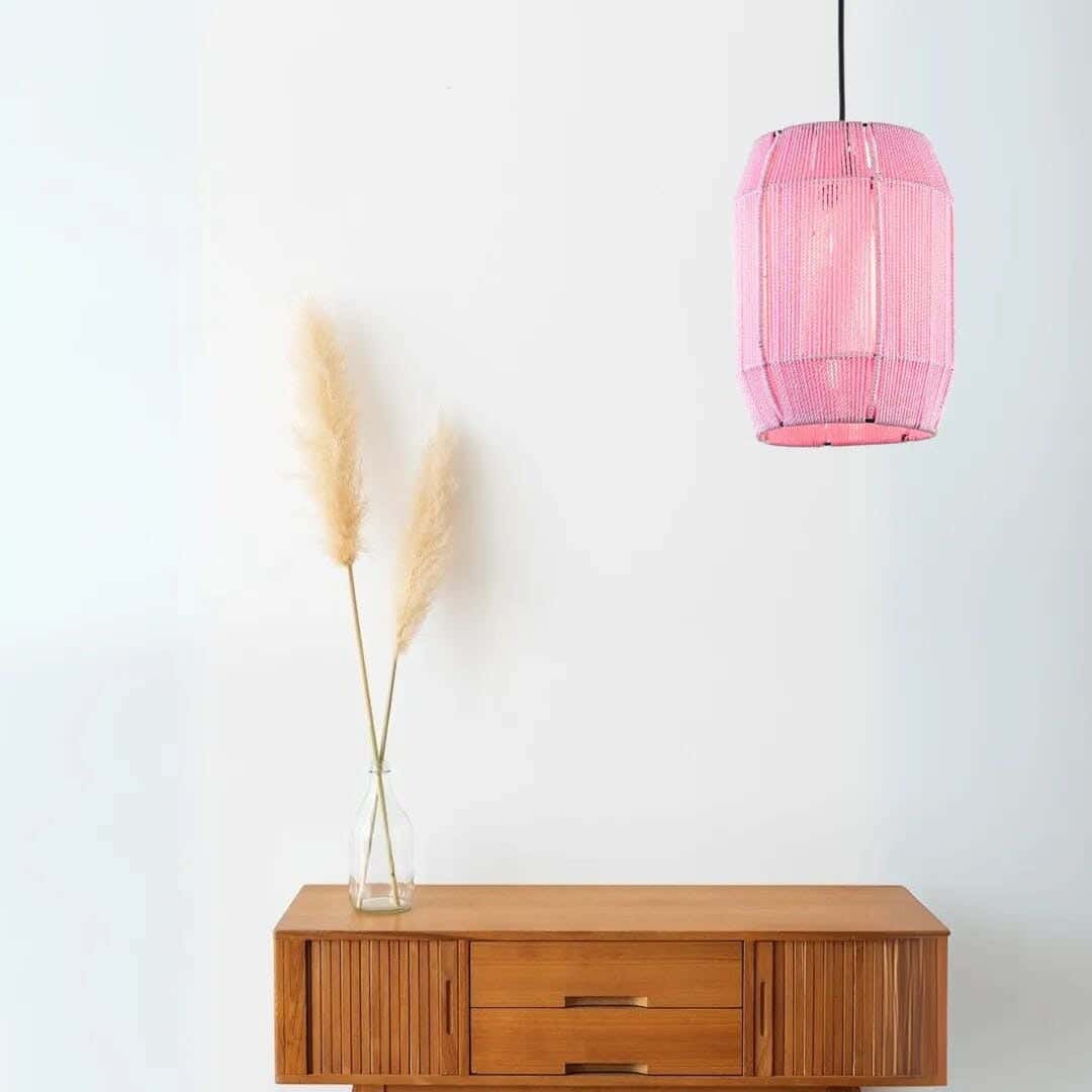 Boho ceiling chandelier, 25x30 cm - Rose