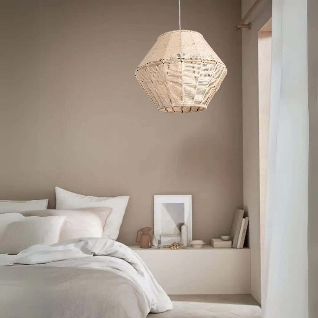 Boho ceiling chandelier, 35x30 cm - Off-white