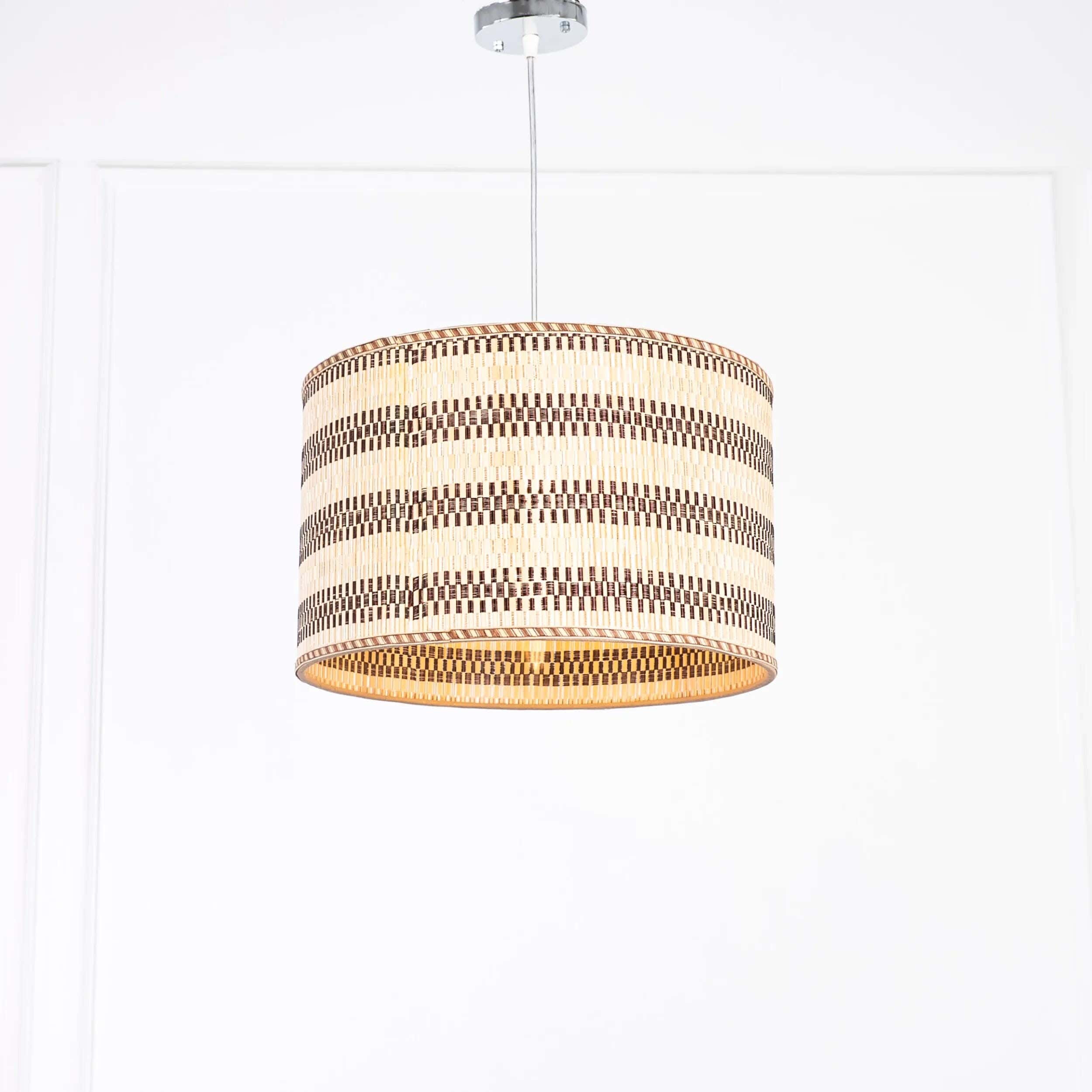 Bohemian ceiling chandelier, curtain, 40x25 cm - beige brown