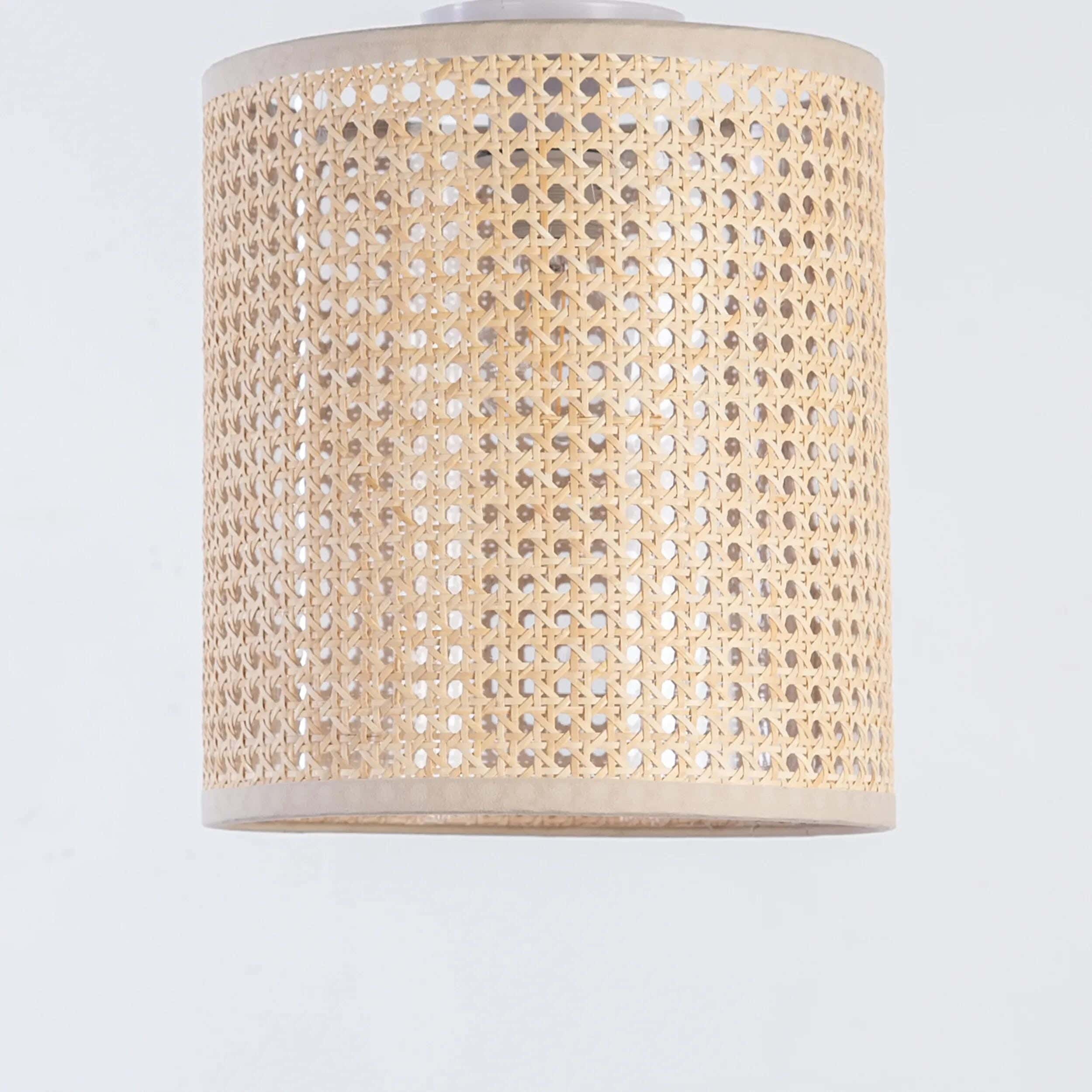 Ceiling chandelier, rattan, 20x20 cm - beige