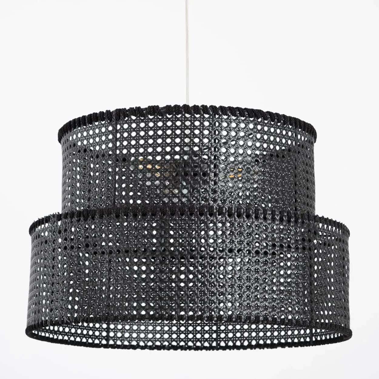 Ceiling chandelier, rattan, 50x30 cm - beige