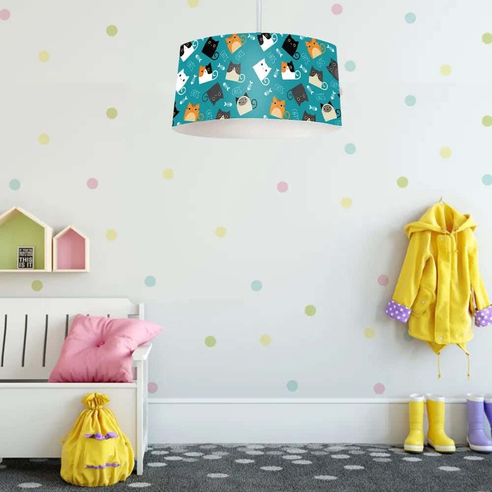 Fabric ceiling light, 25x42 cm - Multicolor