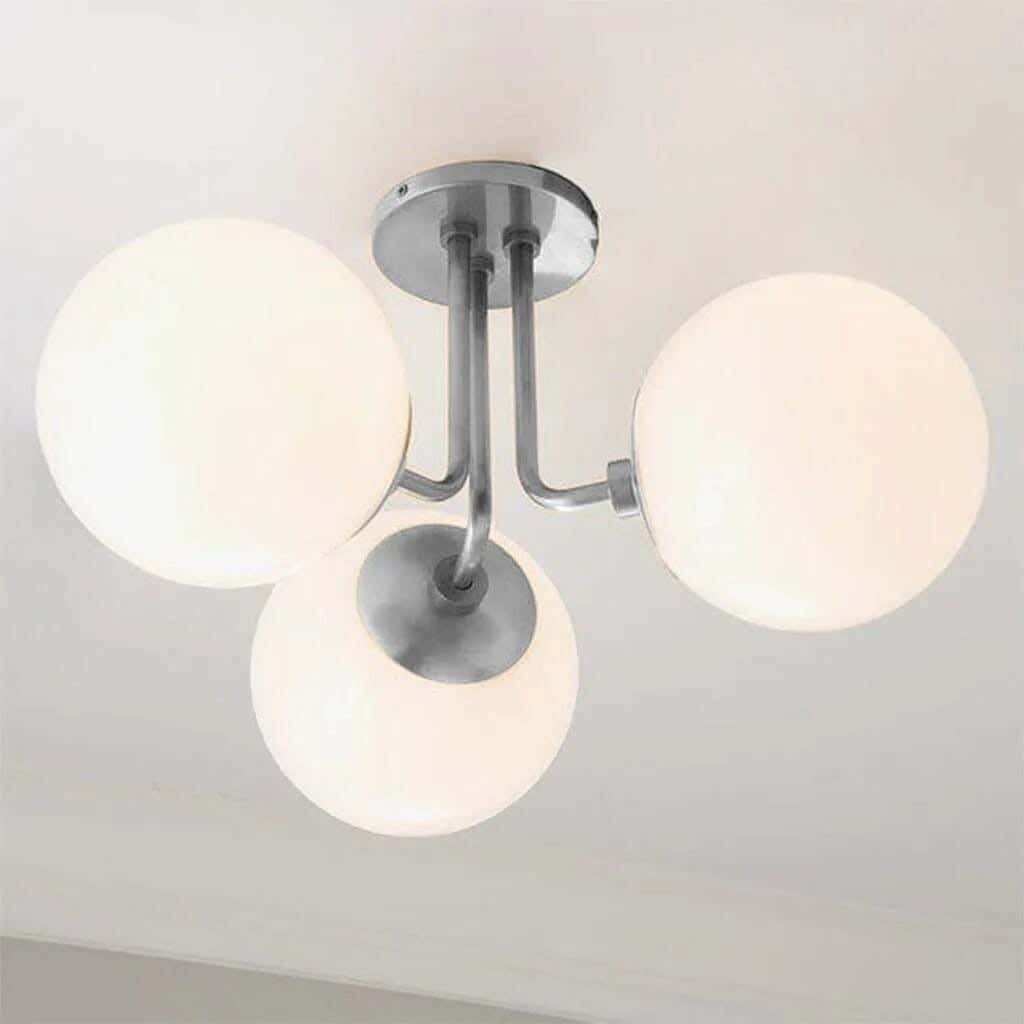 Globi ceiling chandelier, metal, 75x15 cm - silver