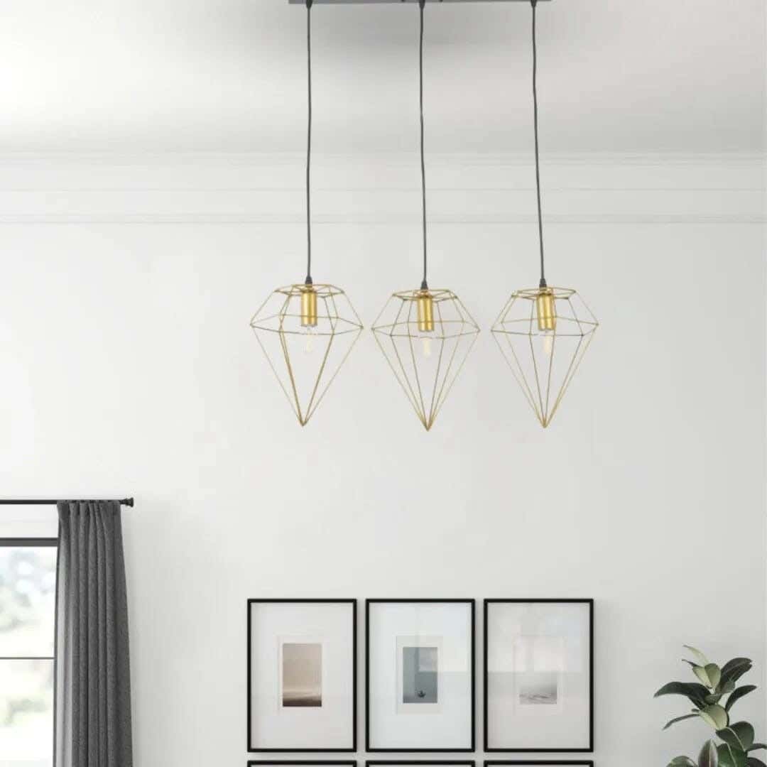 Globi ceiling chandelier, metal, 75x20 cm - Champagne black