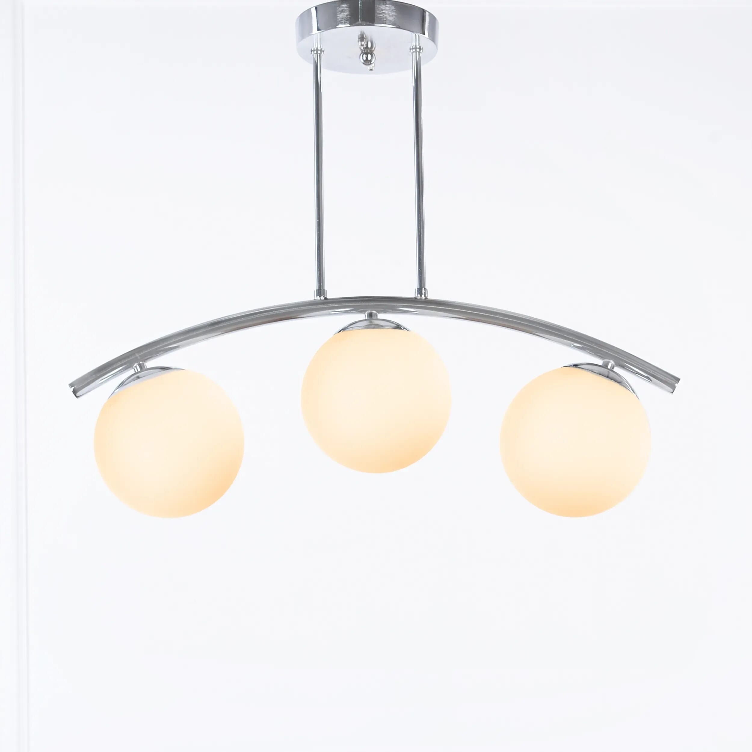 Globi ceiling chandelier, metal, 75x15 cm - silver
