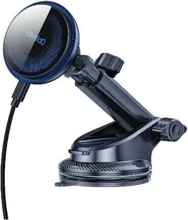 Cardo Car Phone Holder, 15W Wireless Charging, MagSafe, 360° Rotation - Black