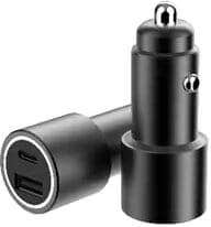 Cardo Car Charger, 48W, USB-C & USB-A Port, Charges Two Devices - Black