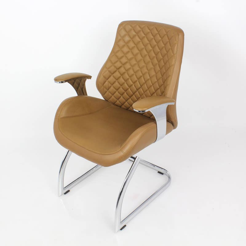Fixed office chair, 50x50x70 cm - brown