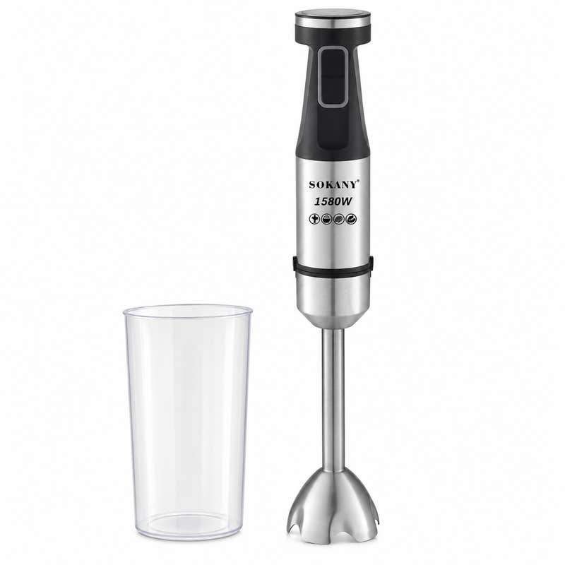 Sokany Hand Blender, 1500W, 800ml, SK-02057 - Black Silver