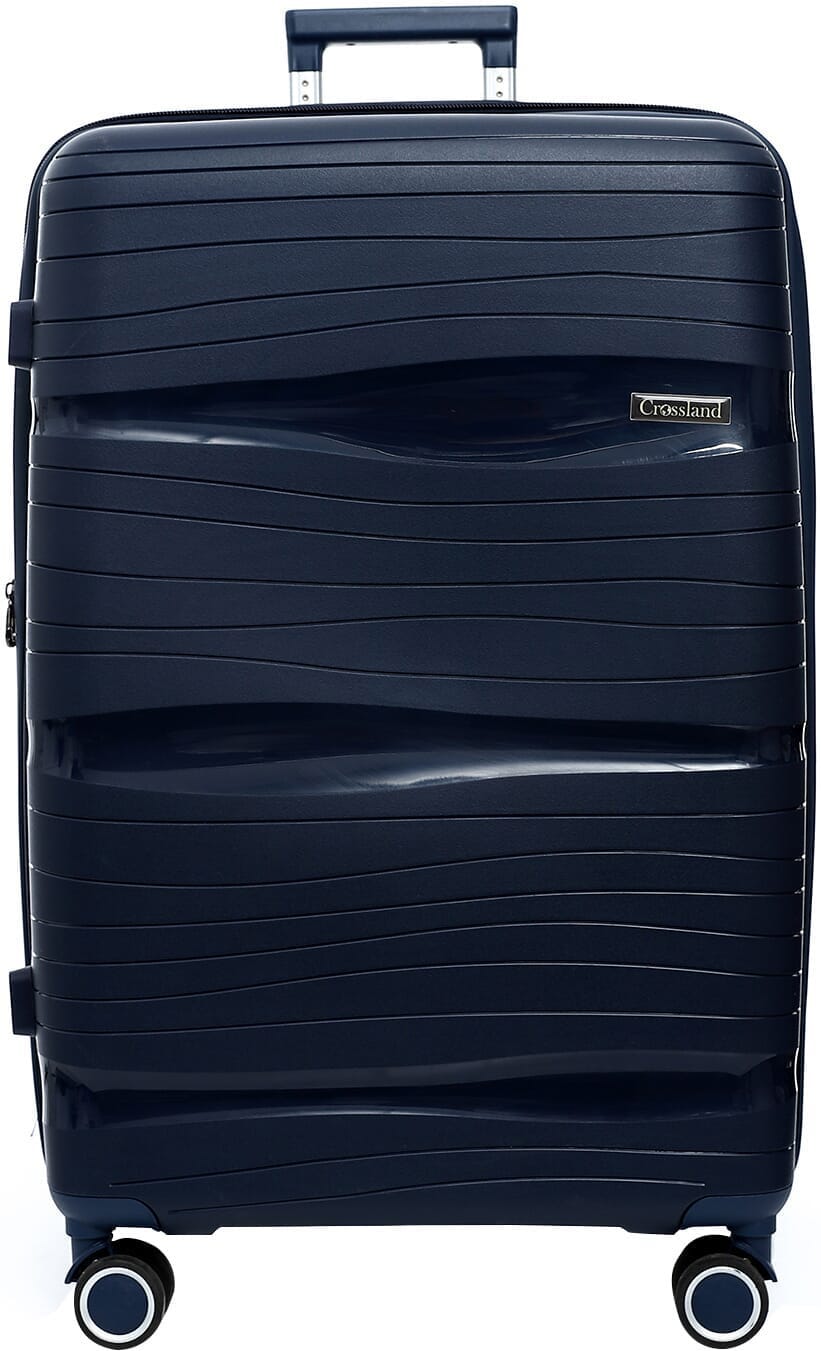 Get Crossland Luggage Trolley Bag, 28 Inch, TSA Lock - Dark Blue with ...