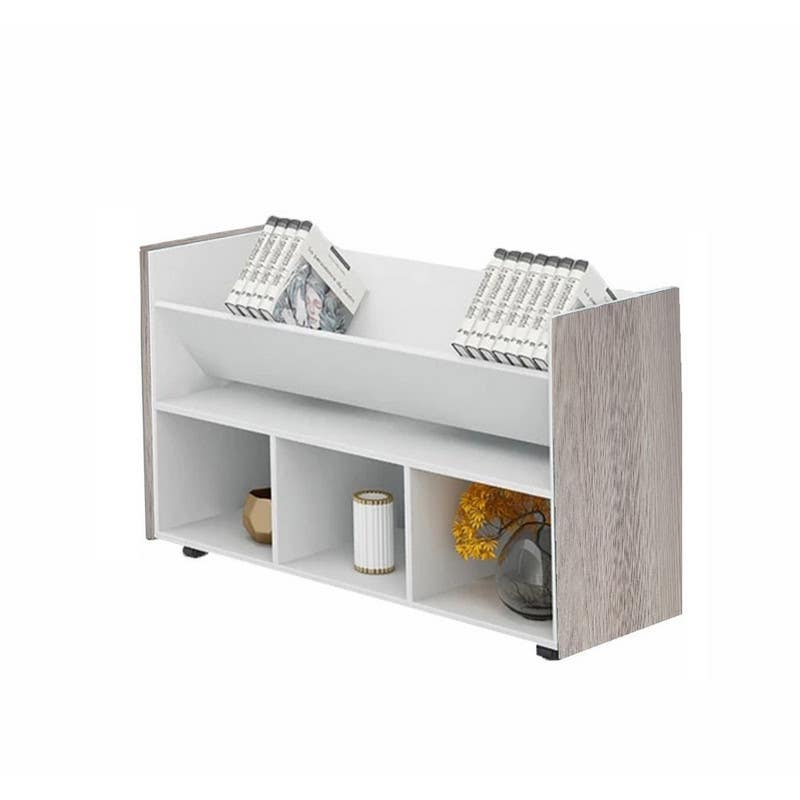 MDF Wood Library 100x120x40 cm - White