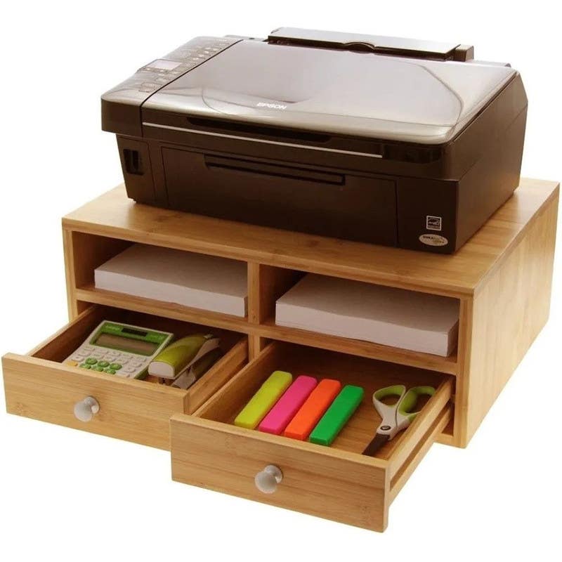 MDF Wood Desk Organizer 22x20x20 cm - Wooden